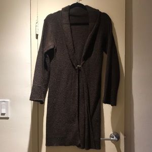 Long brown wool blazer. Made in Italy. Size M
